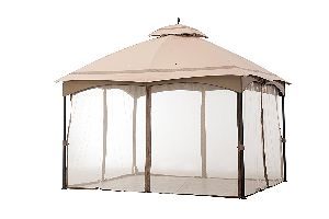 Sunjoy Cabin Style Gazebo with Mosquito Netting