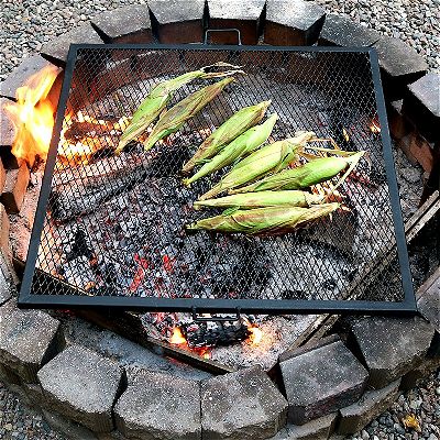How to Cook on a FirePit: Sunnydaze X Marks Grill Grate on Fire Pit