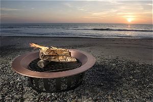 Sunset with the Titan Copper Fire Pit Bowl