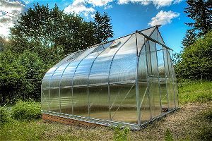 9x14 6-MM Twin-wall Polycarbonate Greenhouse, ClimaPod kit