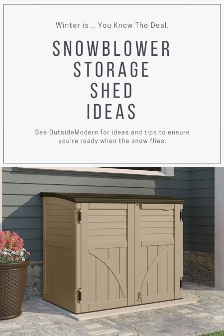snowblower storage shed. snowblower storage ideas