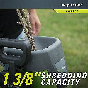 Greenworks 15 Amp Electric Shredder & Chipper 24052