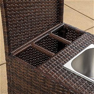 Bennet Brown Sink and Wicker Detail