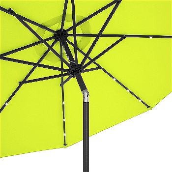 Best Choice Products 10ft Solar Patio Umbrella Lime Green