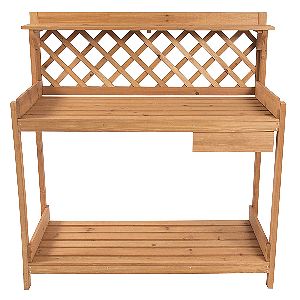 Best Choice Products Potting Bench Outdoor Garden Work Bench Station