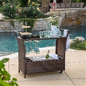 Great Deal Furniture Benett Serving Cart, the Best Outdoor Serving Cart