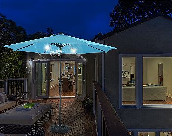 best patio umbrella with led lights