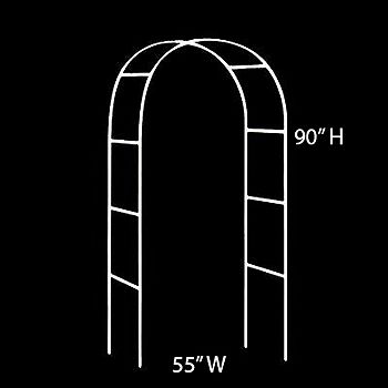 Adorox 7.5 Ft Lightweight White Metal Arch
