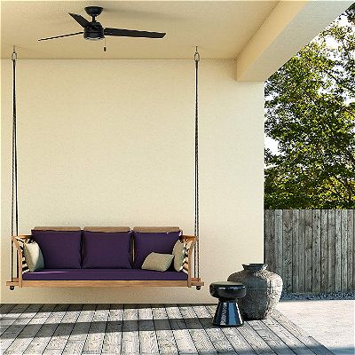 Hunter Fan Company 59264 Contemporary Cassius Matte Black Ceiling Fan- 52in