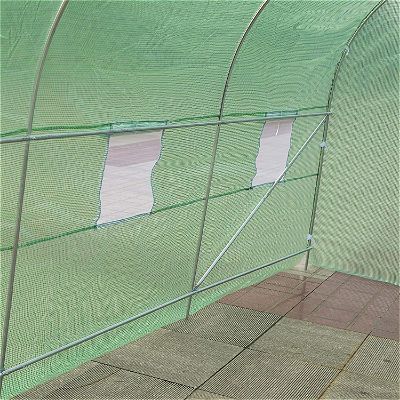 Outsunny Tunnel Greenhouse Interior Detail