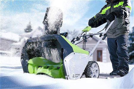 Greenworks 20-Inch 13 Amp Corded Snow Thrower 2600502