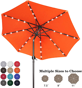 ABCCANOPY 9-Ft 32 LED Aluminum Patio Umbrella, the Best Patio Umbrella with Lights